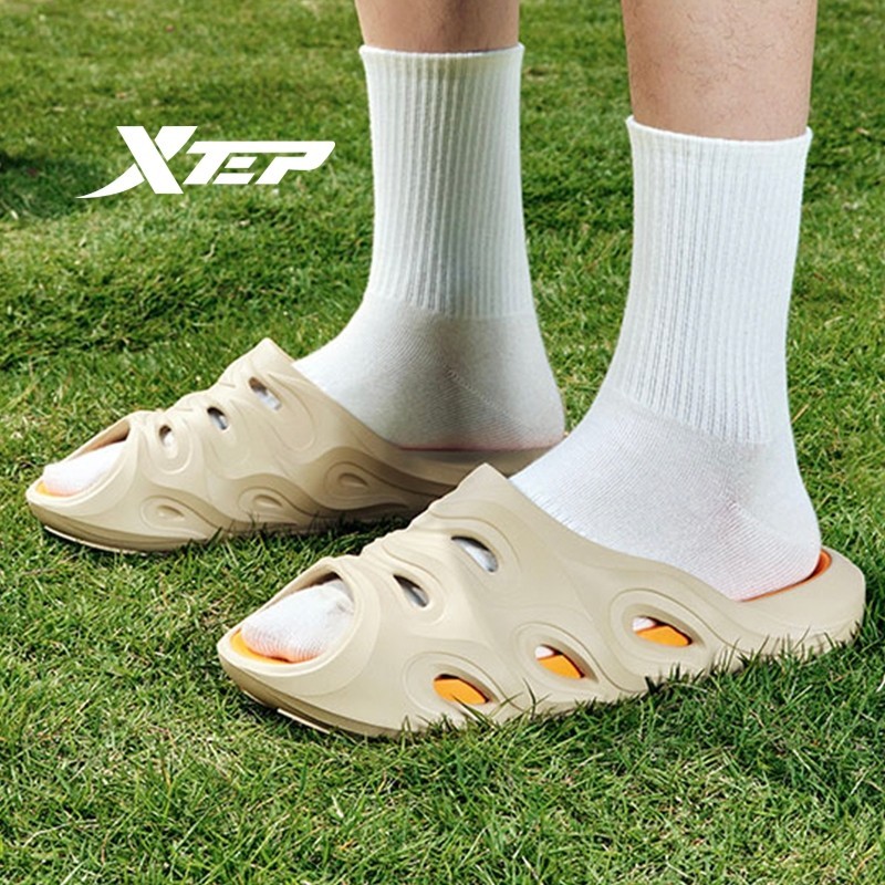 Xtep รองเท้าแตะลําลอง กันลื่น ทนทาน สําหรับผู้ชาย