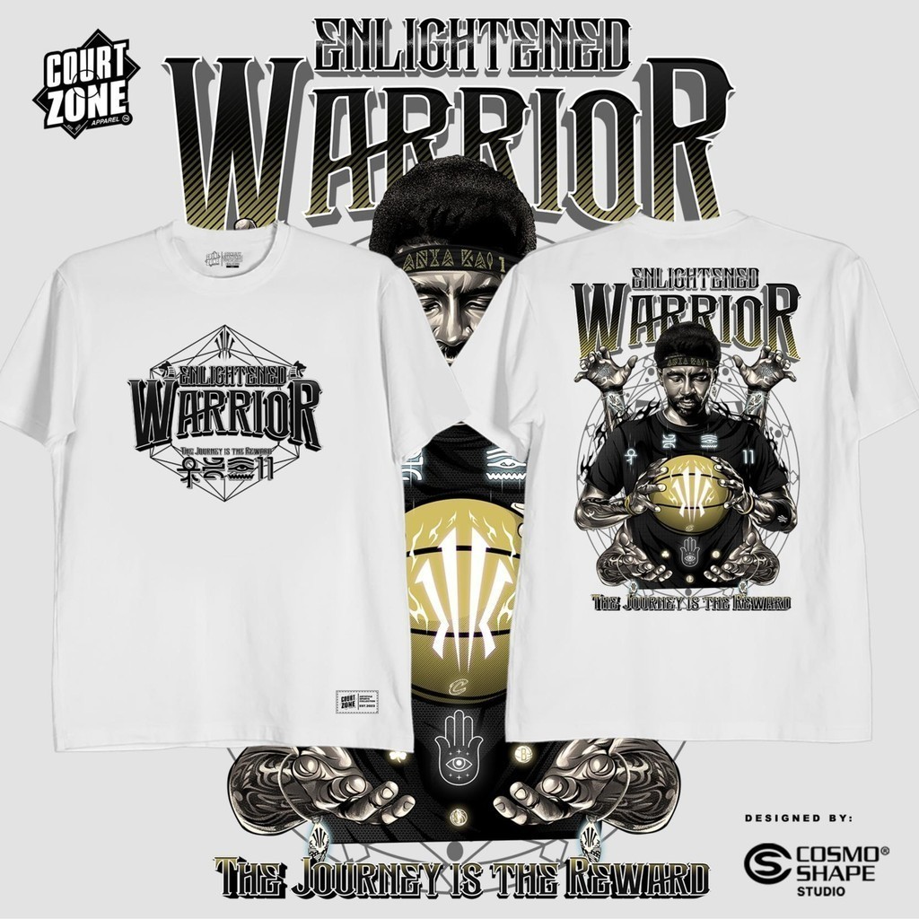 KAI ENLIGHTENED WARRIOR GRAPHIC TSHIRT สําหรับผู้ชายและผู้หญิง