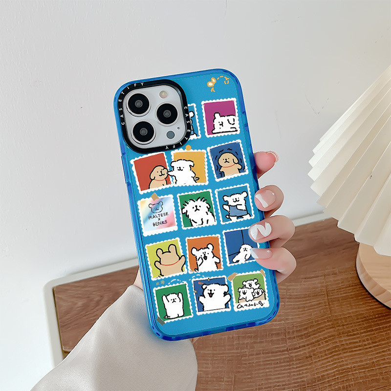 น่ารักการ์ตูนกรอบรูปลูกสุนัขสําหรับiphone 11 14 15 Pro Max 12 13 Mini Cover X XR XS MaxซิลิโคนกันชนใสSE 2022 6 7 8 Plusปลอกกันกระแทก