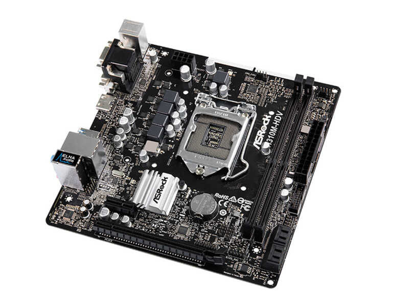 H310cm-Hdv หรือ H310m-Hdv Matx Intel H310 Ddr4 2666Mhz USB 3.1 Ge รองรับ 32G Dual Channel