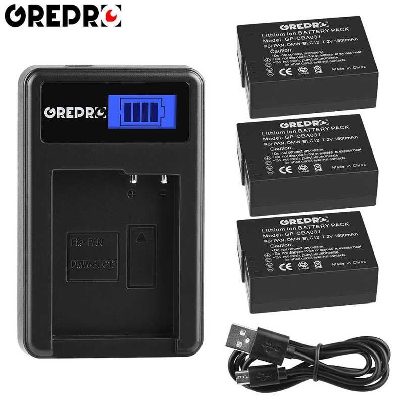 3 a ชิ้น DMW-BLC12 DMW-BLC12E DMW BLC12 BLC12E แบตเตอรี่ + จอแอลซีดีชาร