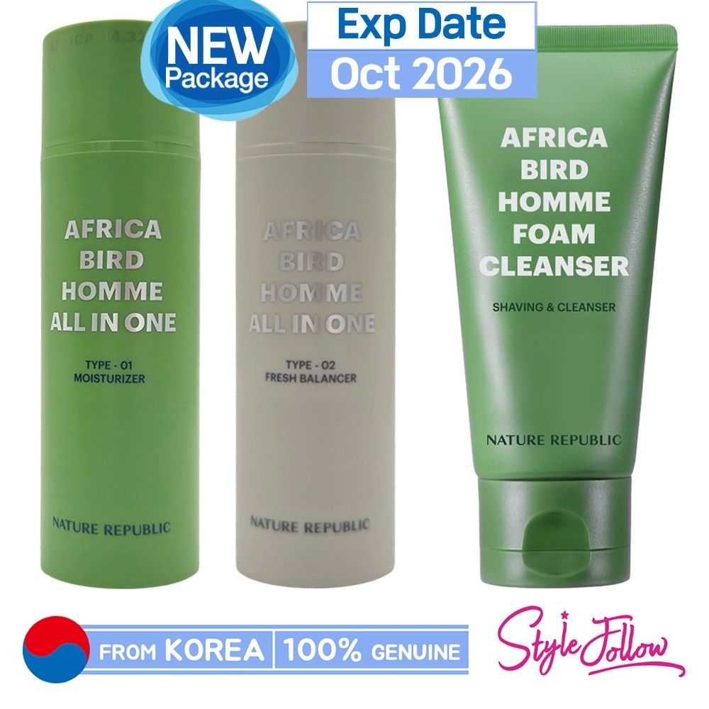 ️2024 ใหม่️[nature REPUBLIC] Africa Bird Homme All In One (Fresh Balancer 150ml / Moisturizer 150ml 