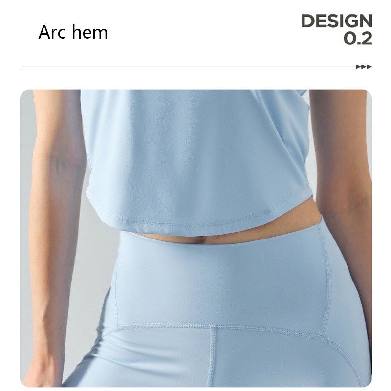 Lululemon ใหม่ เสื้อกีฬาโยคะ แขนสั้น มีซิปครึ่ง คอแบน เข้ารูป สีตัดกัน สําหรับวิ่ง DST530