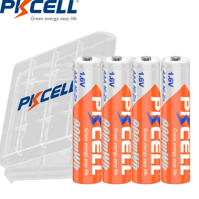 Pkcell 012 4ชิ้น900mwh 1.6V แพ็คแบตเตอรี่ Ni-Zn แบตเตอรี่แบบชา