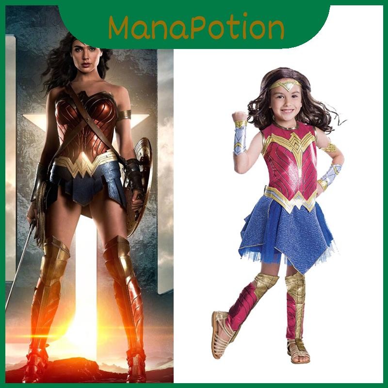 Wonder Woman ชุดแฟนซีที่น่าทึ่งปาร์ตี้สูทที่สมบูรณ์แบบสําหรับการแสดงบนเวทีคอสเพลย์แสดงและ