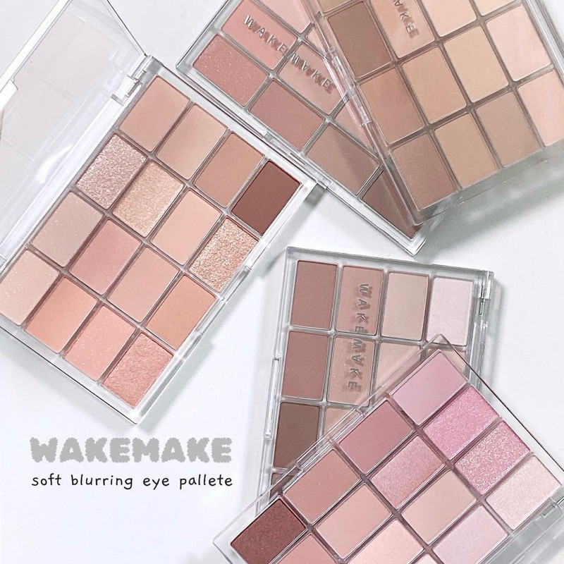 (แท้/พร้อมส่ง) Wakemake Soft Blurring Eye Palette พาเลท 16 ช่อง