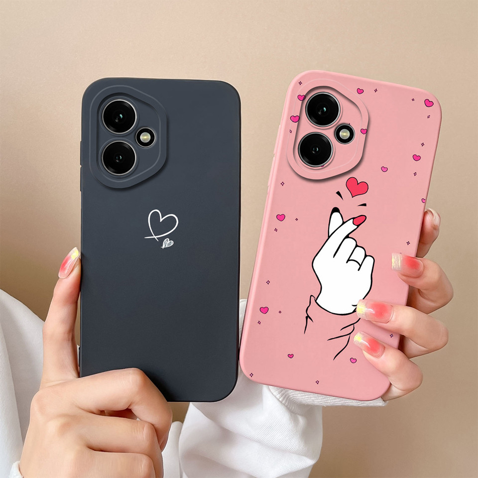 ปลอกสําหรับ Huawei Honor 400 400 Pro 400 Lite Love Heart Gesture Bear ทนทานลื่นป้องกันสแควร์เคสซิลิโคนสําหรับ Huawei Honor 400 Pro honor400 Capa Shell
