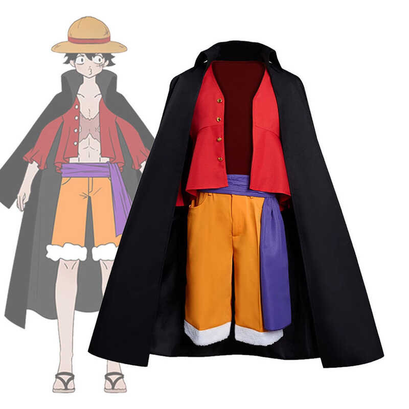 ❤ Anime Costume Two Years Later Second Generation Straw Hat Monkey Luffy Cosplay Clothes Hallow