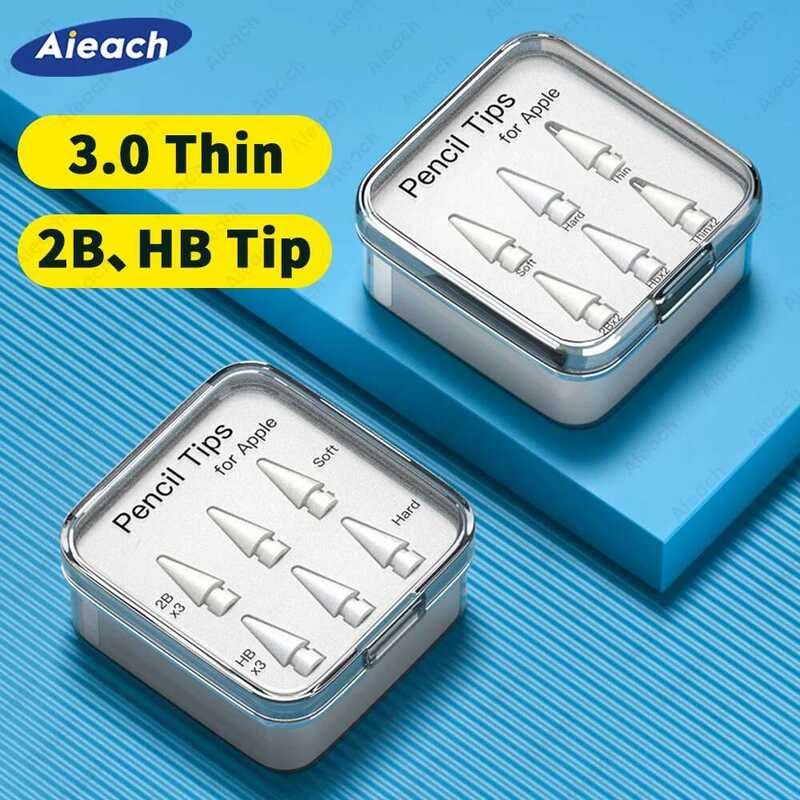 Apple หัวปากกา Pencil รุ่นที่ 1 และ 2 แบบสองชั้น 2B HB และหัวบาง ใช้งานได้ 4 ปี