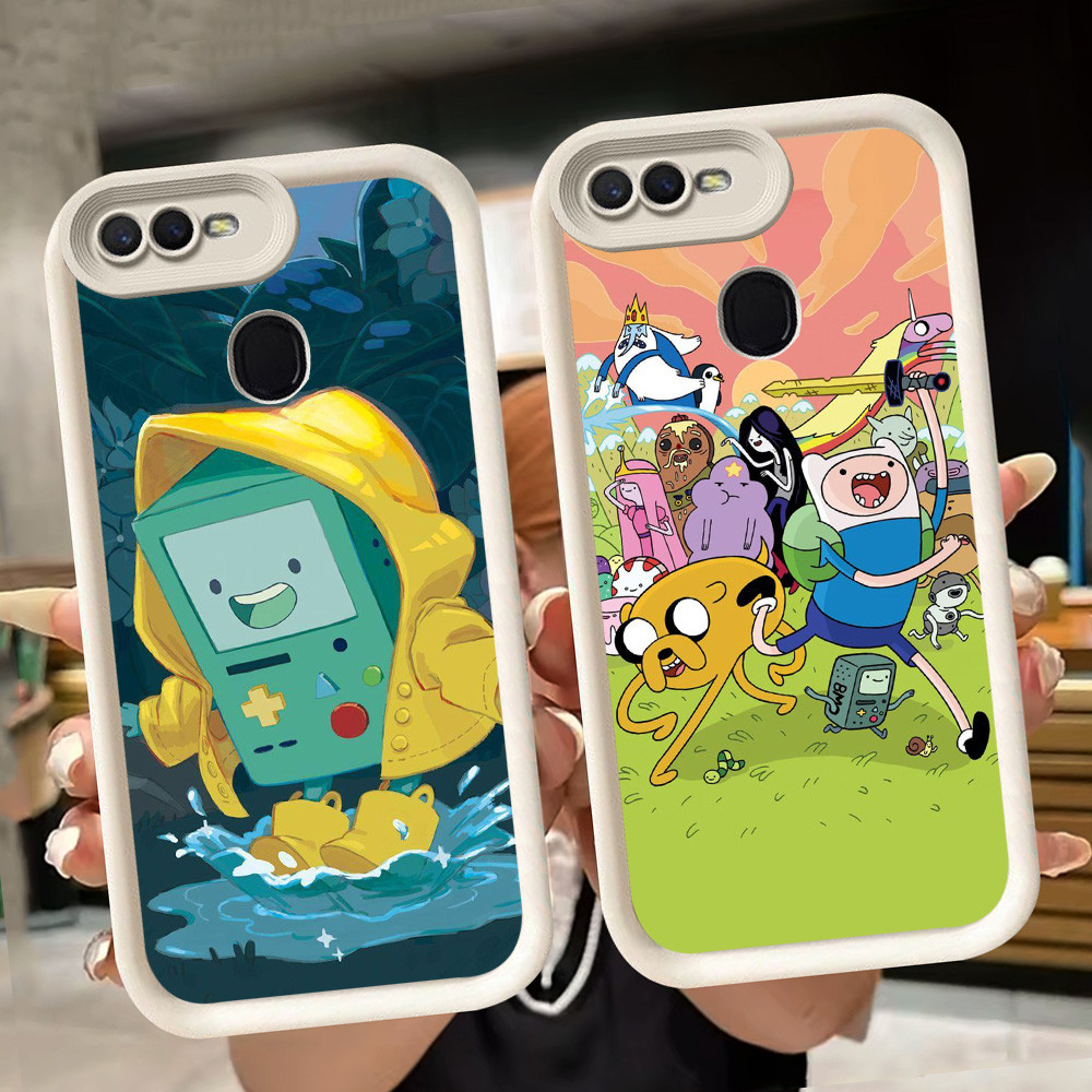 ปลอกอ่อนสําหรับ OPPO F9 F5 A1K F7 A12 A5S A12s A11K A3S A7 A5 A12E Pro สีขาว Q72 เวลาผจญภัย