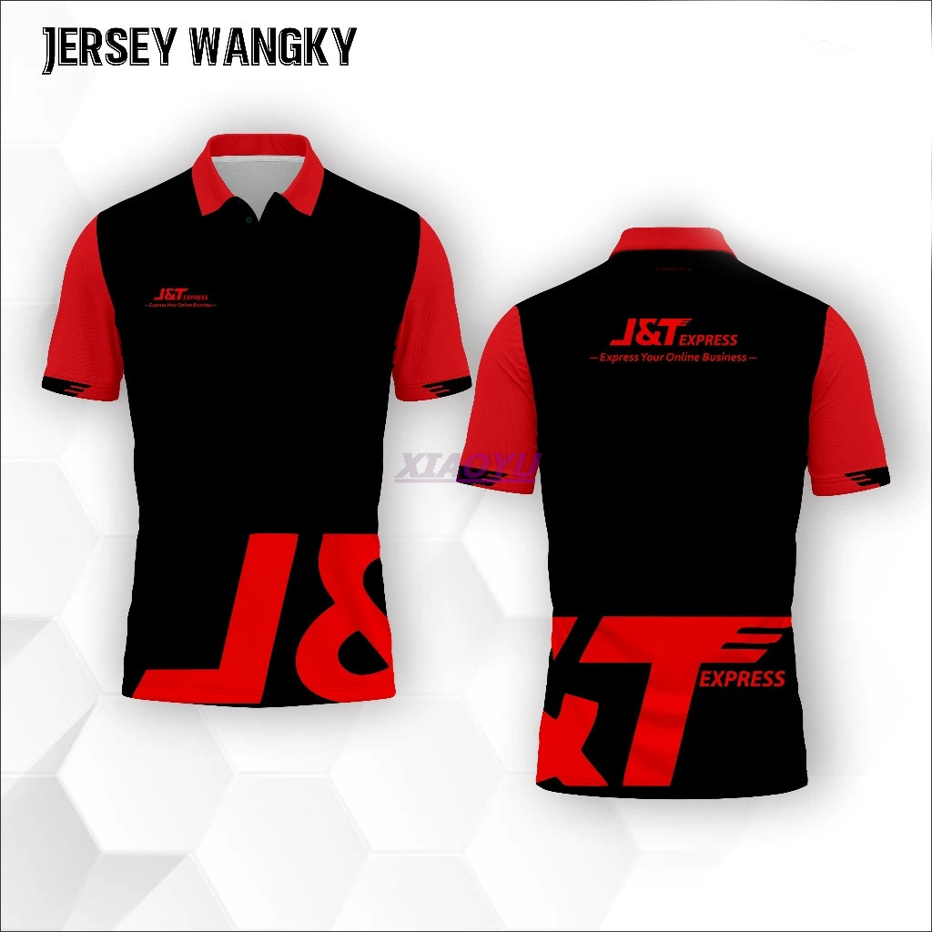 พารามา!! | Original Jnt Express Jersey พิมพ์เต็ม Cool J&t Package Courier Driver เสื้อผ้า