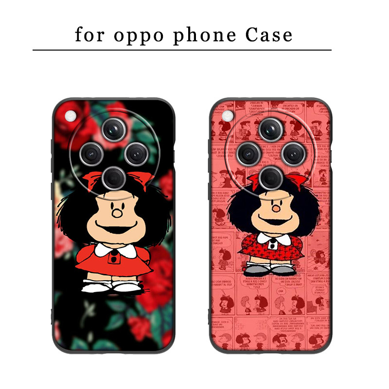 QL126 Mafalda น่ารักการ์ตูน OPPO A57 4G A5S A7 A8 A31 A60 A76 A77 A80 A91 F15 F3 A92 A93 A72 A52 A94