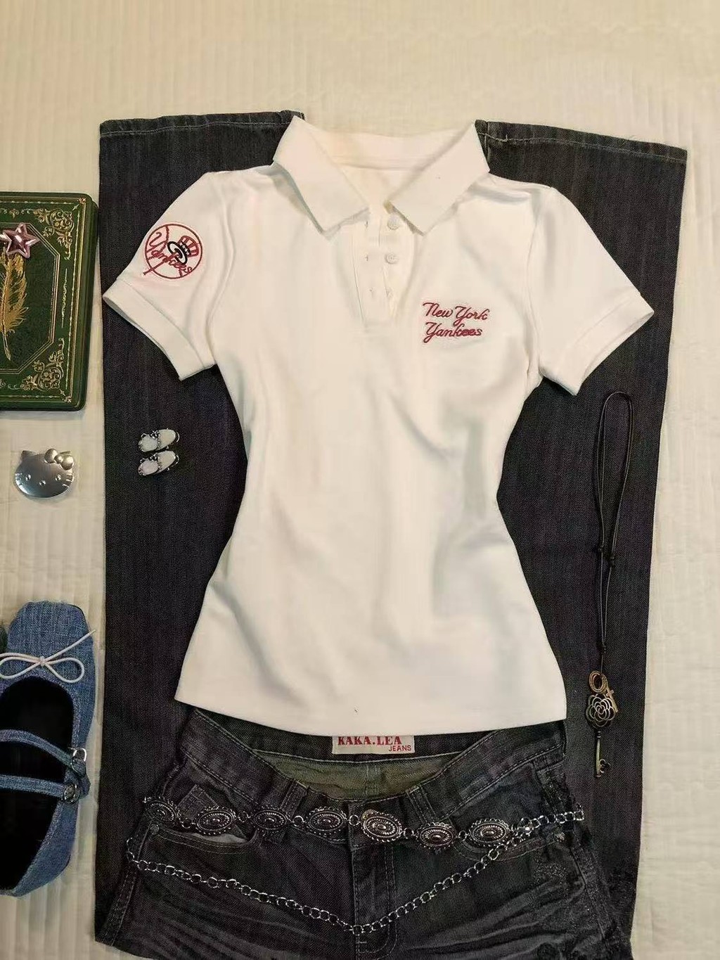 เสื้อปักแขนสั้น POLO Collar สำหรับทุกรูปแบบ การแต่งตัวอย่างเป็นทางการและไม่เป็นทางการ