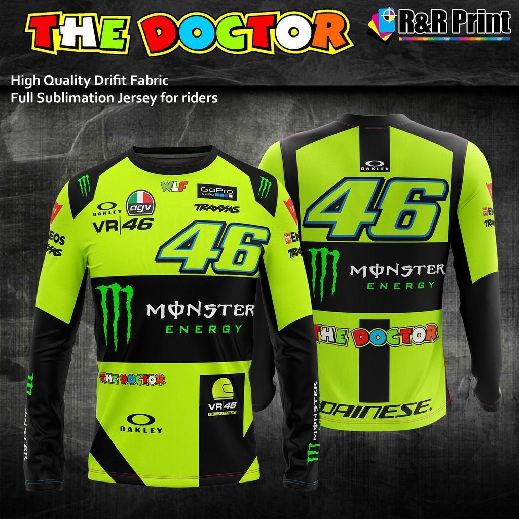 Velentino Rossi VR46 MotoGP เสื้อแขนยาว สําหรับขี่จักรยาน Yamaha