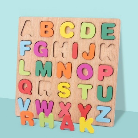 🔥ของแท้🔥 ABC Wooden Board Jigsaw Puzzle, Wooden Toys, 123 Wooden Blocks To Enhance Child Developm