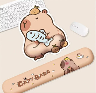 น่ารัก Capybala แผ่นรองเมาส์แผ่นรองข้อมือพร้อมสายรัดข้อมือตา…