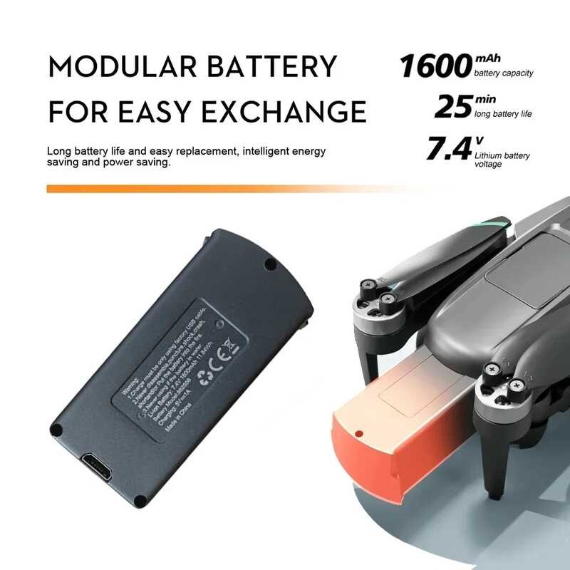 JHD B7b Bateria S9s Max Mini Drone แบตเตอรี่ 7.4V 1600Mah Ls-S9s แบตเตอรี่เ