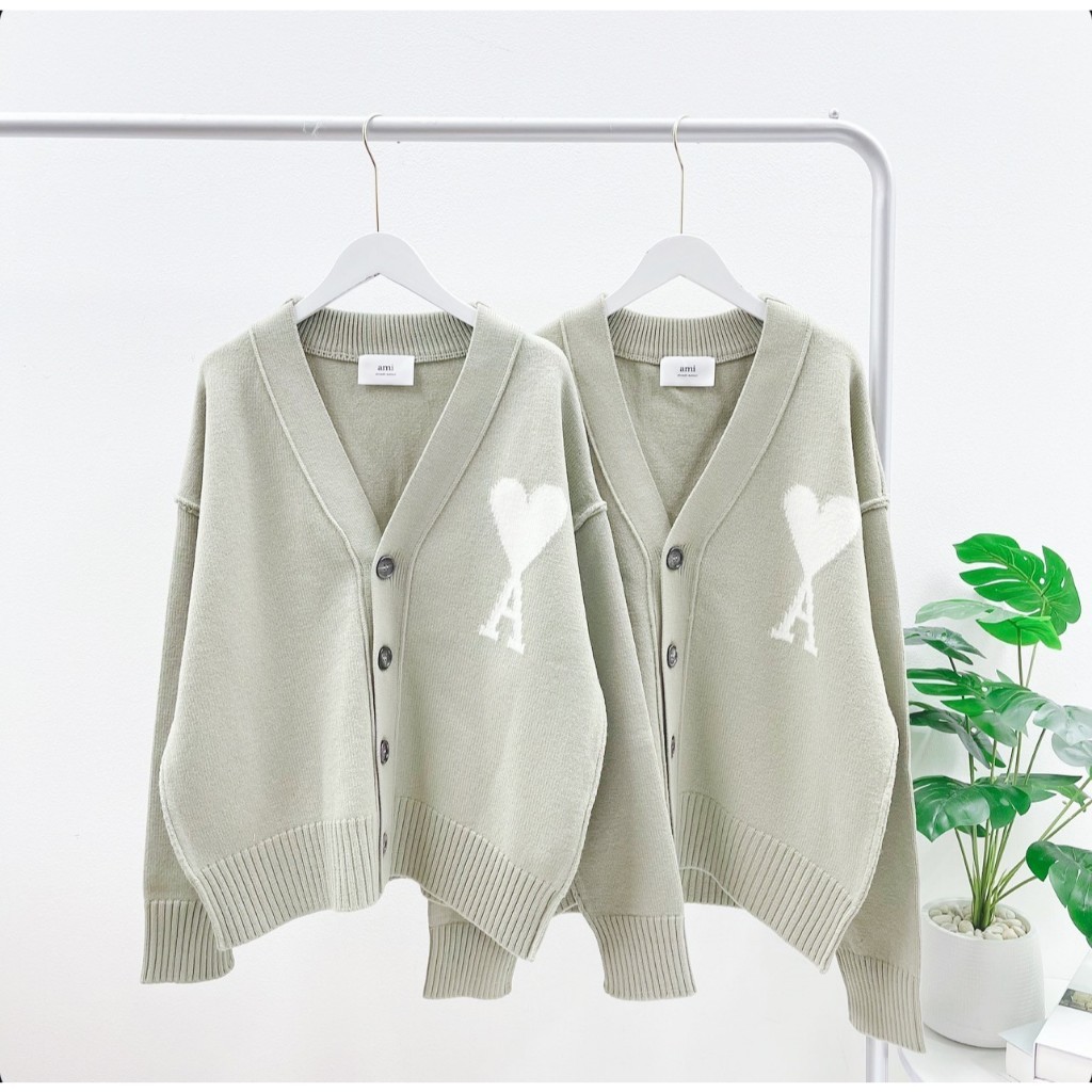 ♞,♘,♙Ami Paris Cardigan (Green) iu