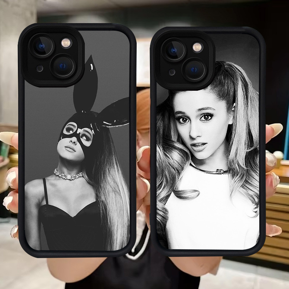Q58 Ariana Grande soft Casing สําหรับ iPhone 14 7 13 6s 6 8 Pro Max Plus