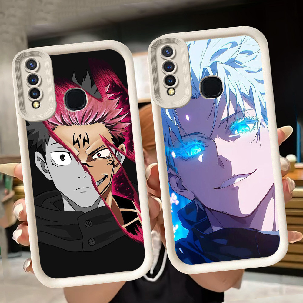 ปลอกอ่อนสําหรับ VIVO Y19 Y30 Y30i Y17 Y93 Y95 Y12 Y50 Y15 Y91 Z1 Pro V9 Y91C สีขาว Q4 Jujutsu Kaisen