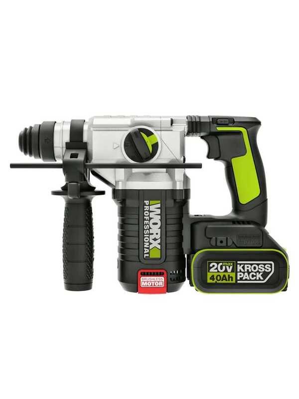 WORX ดอกสว่านกระแทกไร้สาย WU388 แบบไม่มีแปรงถ่าน สำหรับเจาะคอนกรีต ฟังก์ชันอุตสาหกรรม