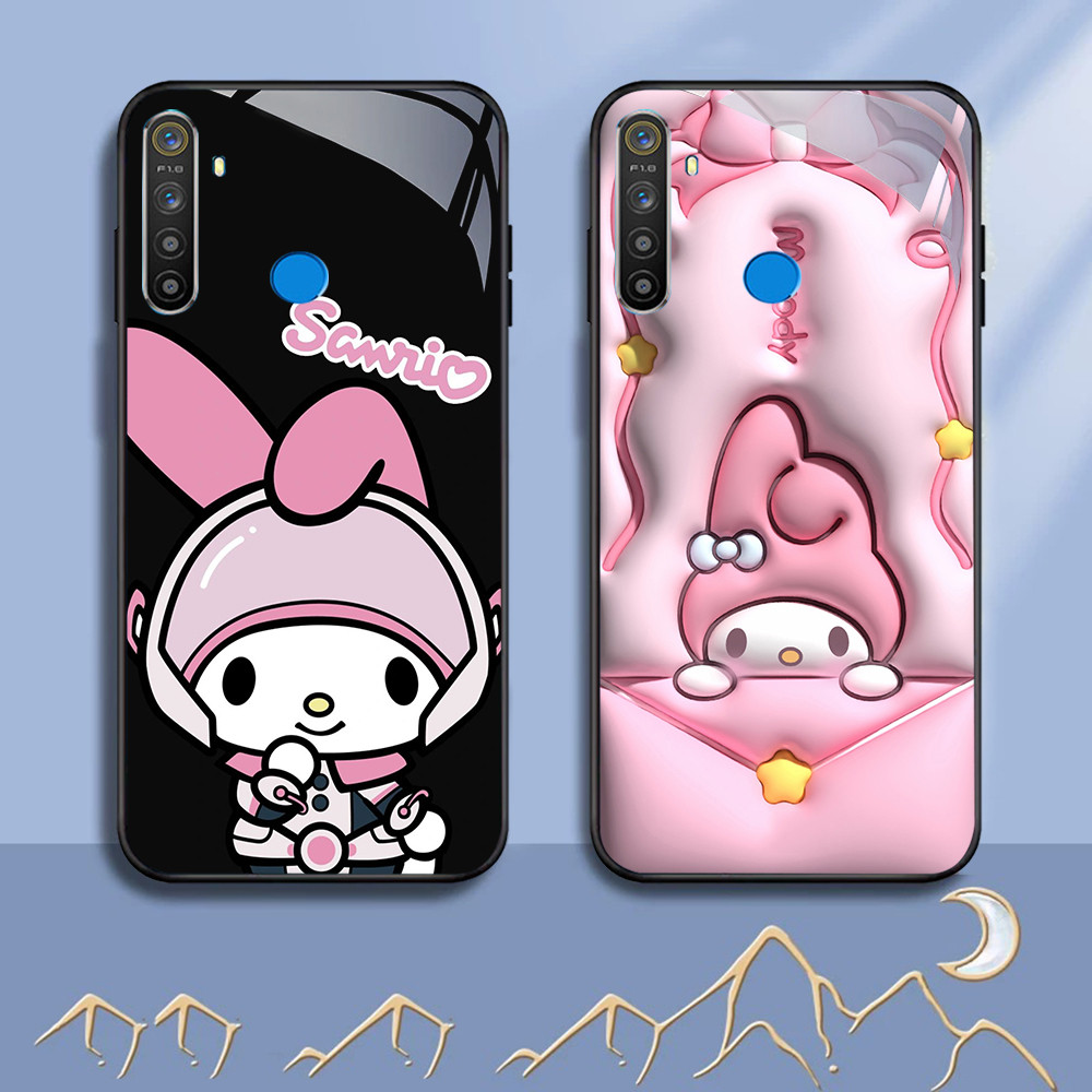 NC-62 Mymelody Kaca Glass Case สําหรับ Realme 5 5i 5S 3 3i 6i 7 C65 Narzo 10 10A 20A Pro