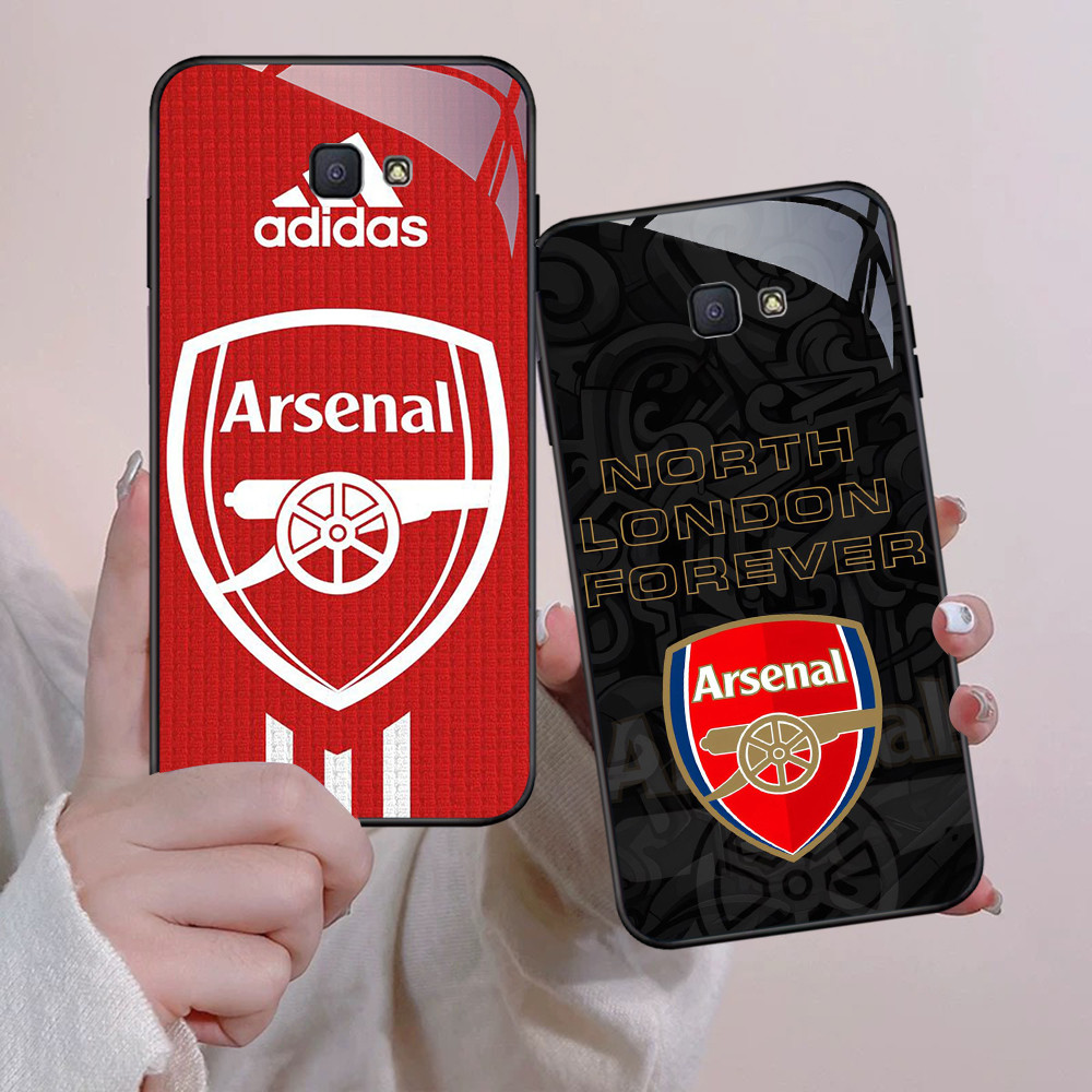 NA-3 Arsenal FC HD Softcase Glossy Glass สําหรับ Samsung J7 Prime J6 J4 Core Pro Plus หมายเหตุ 9