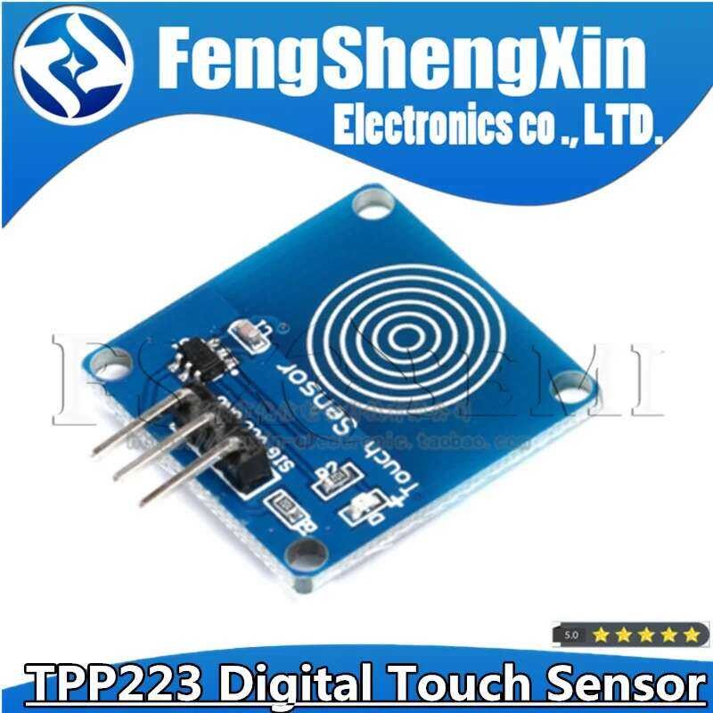 ชิ้น 10 TTP223B เซ็นเซอร์ดิจิตอลแบบจ็อก 1 ช่อง สวิตช์สัมผัสแบบคาปาซิทีฟ อุปกรณ์เสริม TTP223 สำหรับชุ