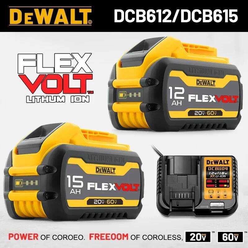 แบตเตอรี่แท้ 12AH 15AH DCB612 DCB609 DCB615 20V-60V FLEXVOLT เซลล์พลังงานความจุสูง 20V