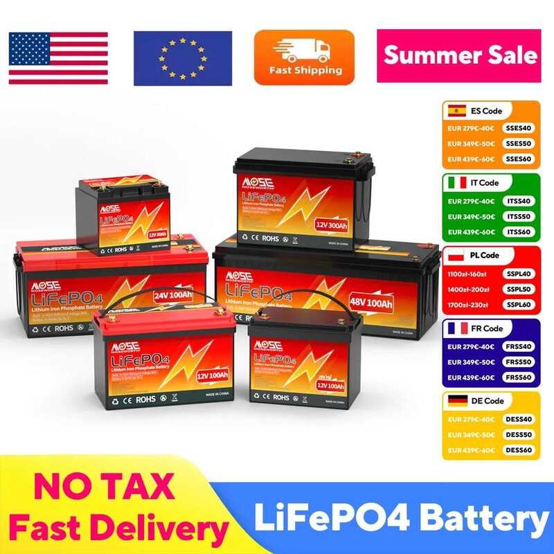 10Ah 6Ah 12Ah 20Ah 30Ah 12V 100Ah LiFePO4 ชุดแบตเตอรี่ BMS 200Ah 300Ah ลิเธียมไอรอนฟอสเฟตแบบชาร์จได้