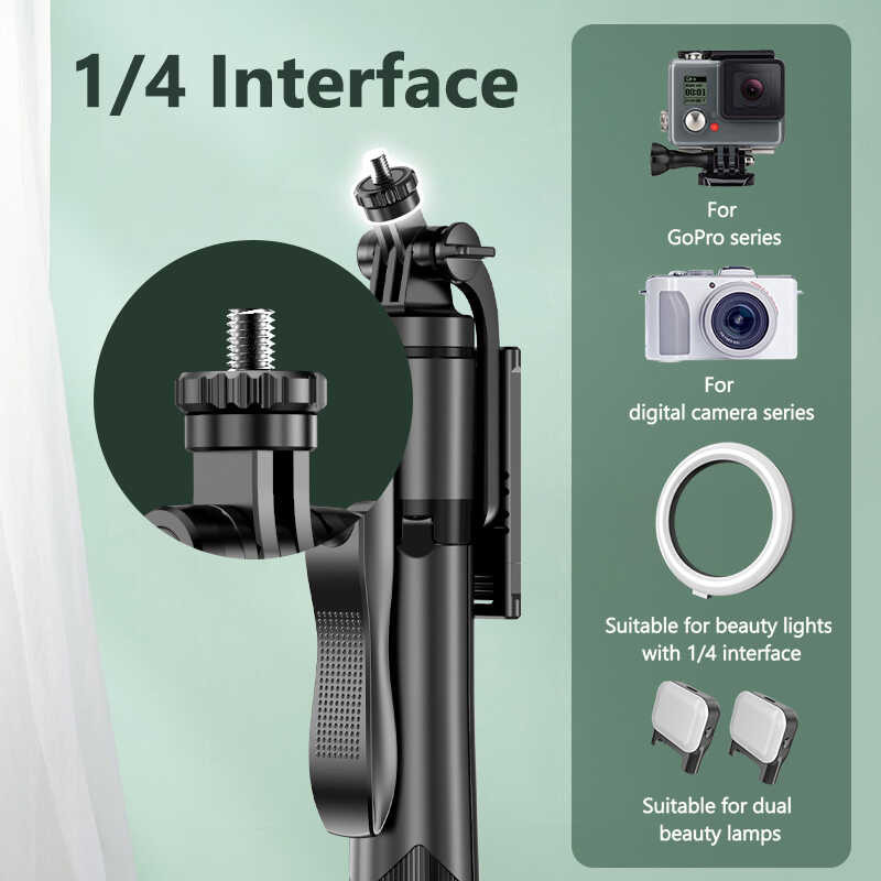 LY 1530 L16 มม. ไร้สาย Selfie Stick ขาตั้งกล้องแบบพับได้สำหรับก