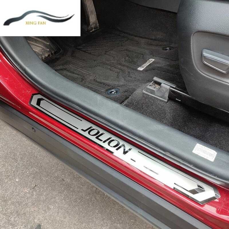 XINFAN Sticker For Haval Jolion Stainless Steel Side Step Door Sill Trim Strip Car Accessories Peda