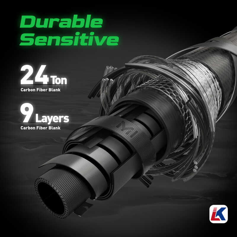 HANDING M1 เบสร็อดตกปลา FUJI O + A ไกด์แหวน 24 ตันคาร์บอนไฟเบอร