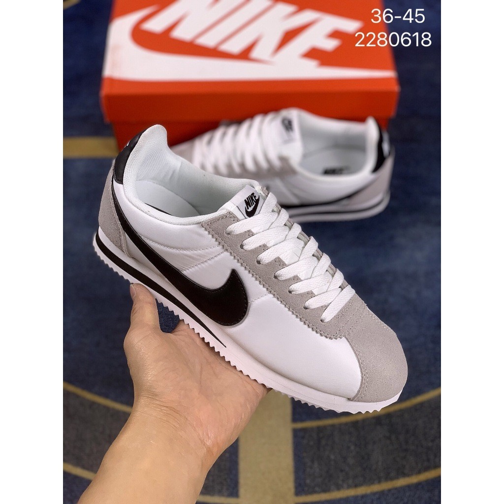 ฟิกเกอร์ Nike Classic Cortez Leather Forrest Gump Retro Sports Shoes Men Women Shoes Running Shoes