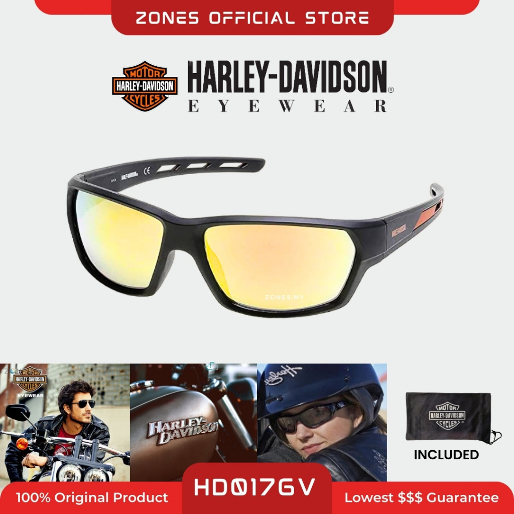 แว ่ นกันแดด Harley Davidson Air Flow Venting Bordeaux Mirror เลนส ์ โฮโลแกรมแท ้