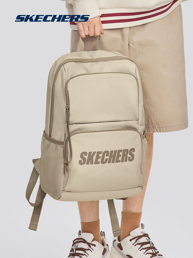 SKECHERS กระเป๋าเป้สะพายหลังนักเรียนมัธยม ความจุขนาดใหญ่ อเนกประสงค์