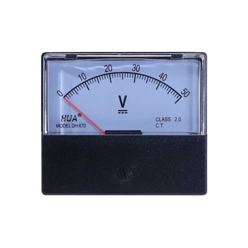 ❤ DC Analog Panel Volt Voltage Meter Dh-670 Gauge 3V 5V 10V 15V 20V 30V 50V 100V 150V 300V 500