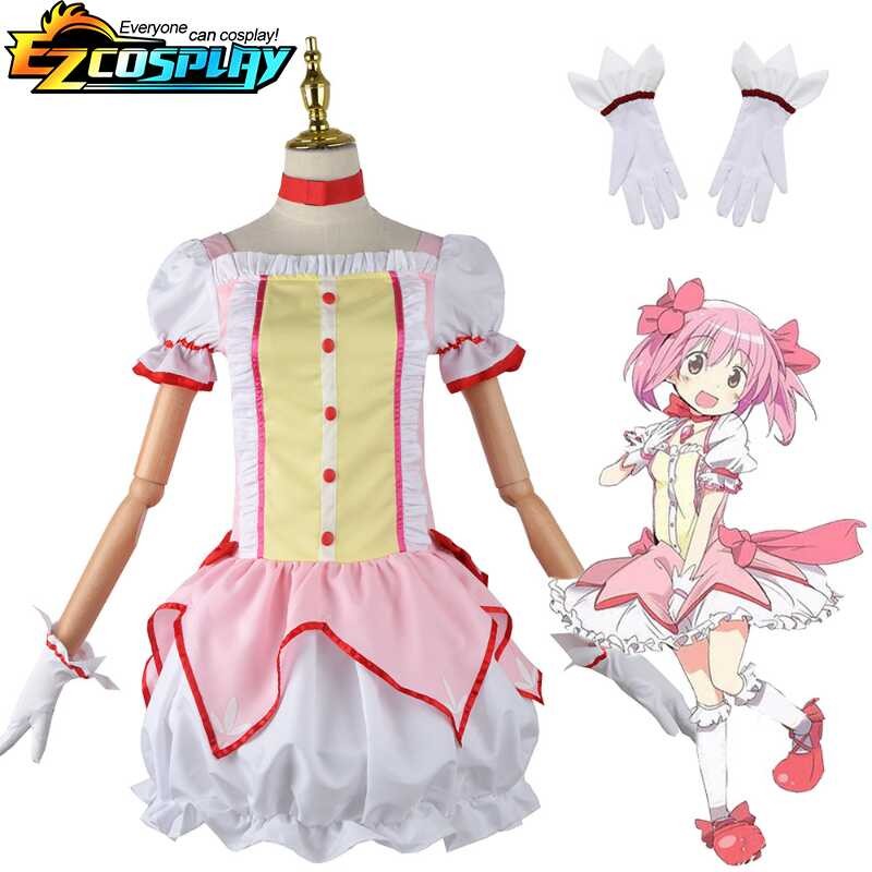 Puella วิกผมอะนิเมะสาวน้อยมหัศจรรย์ Magica Akemi Homura Kaname Madoka