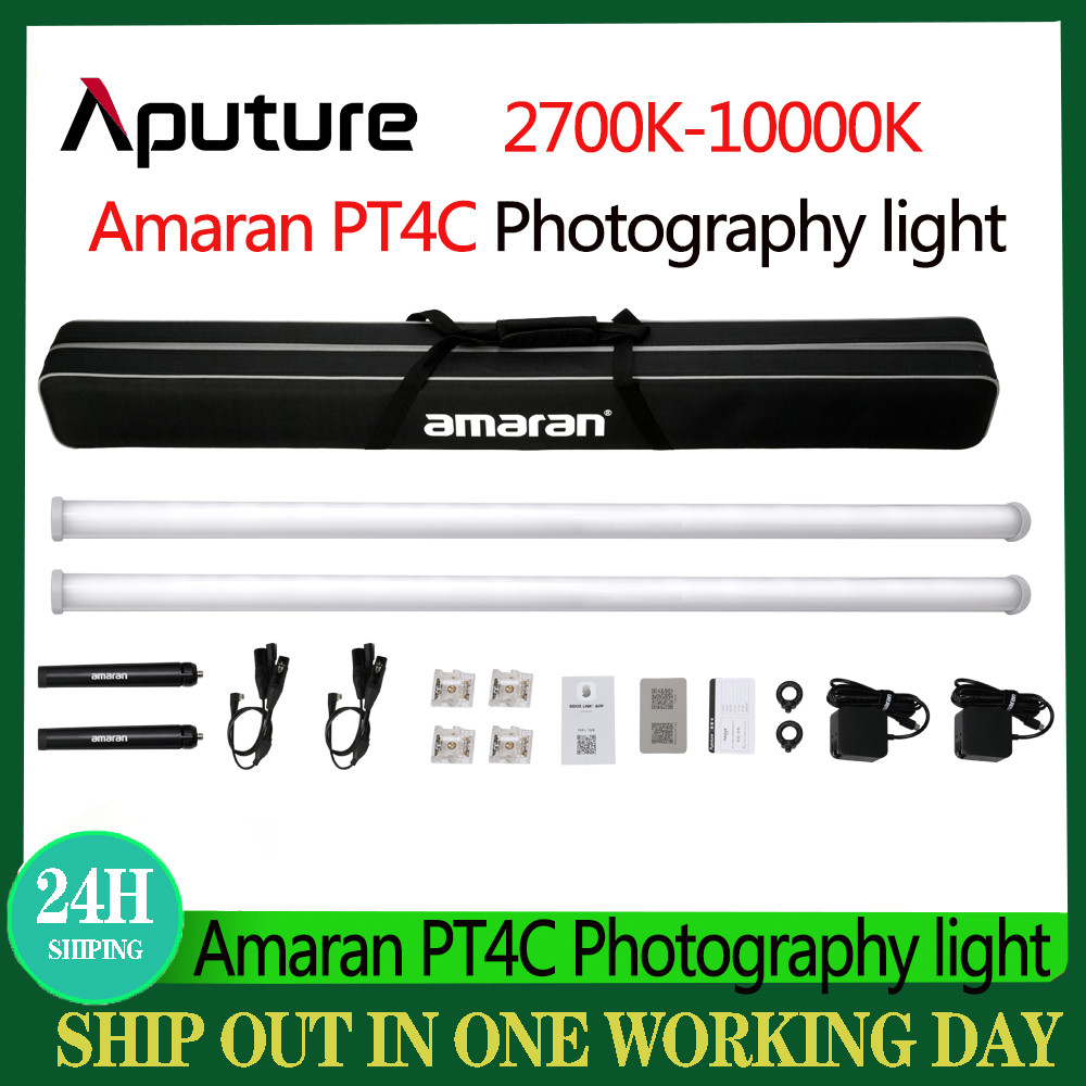 Apture Amaran PT1C/PT2C/PT4C LED RGB Tube Light Stick 2700-10000K การถ่ายภาพสําหรับ Live Streaming S