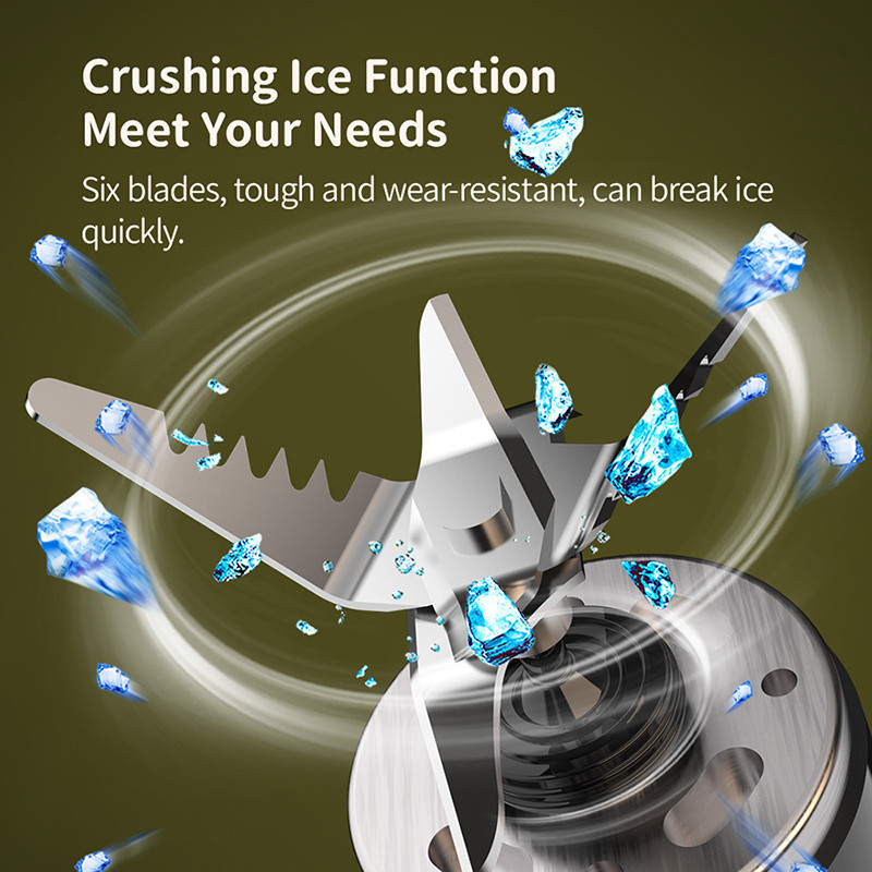 Portable 2400mAh 500ml Wireless Fruit Mixers USB juicer Fresh Juice Bottle Blender Plus 6 Blades Fo