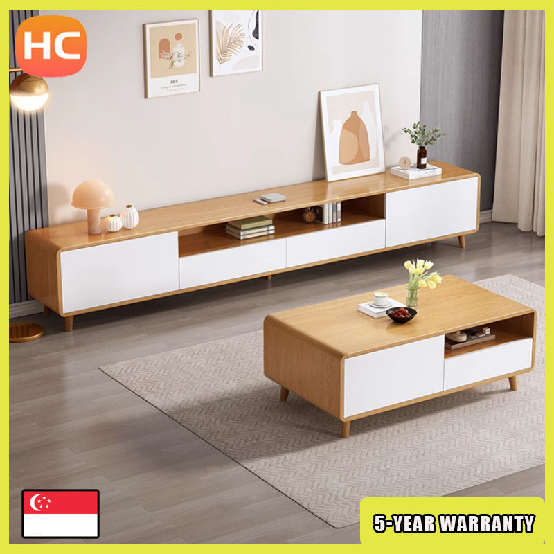 Console Table TV Coffee DFVA Simple Solid Wood ห้องนั่งเล่นใหม่ตู้เก็บของกันน้ํา (HC) (HC) (HC) (HC)