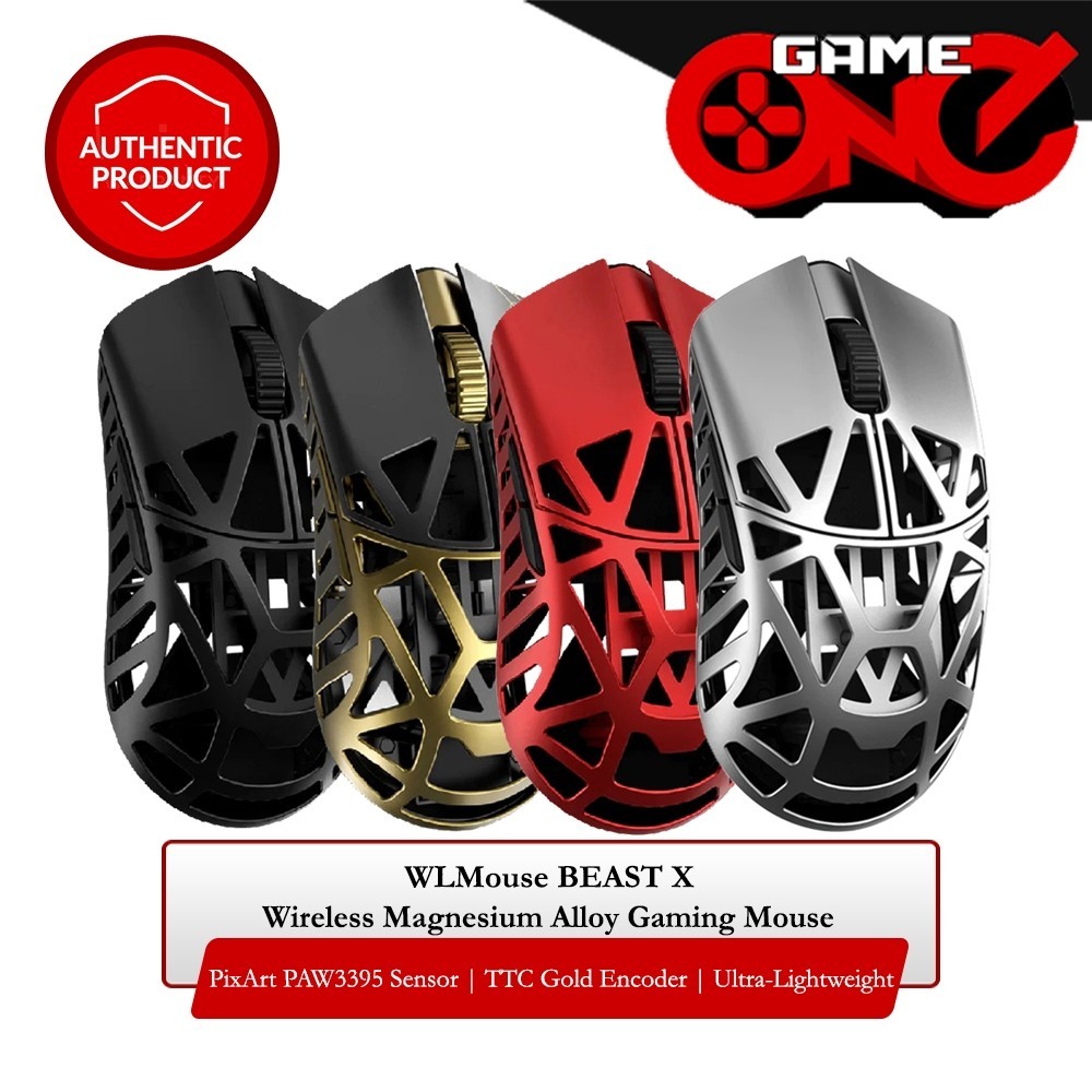 Wlmouse BEAST X เมาส์เล่นเกมโลหะผสมแมกนีเซียมไร้สาย