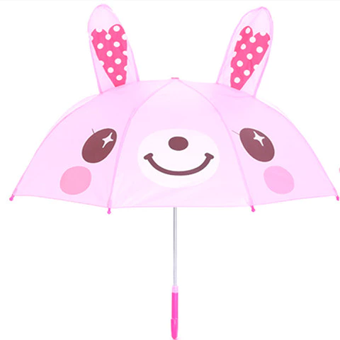 ร่มเด็ก ลายการ์ตูนกระต่าย กันแดดสีเงิน thumbnail 4