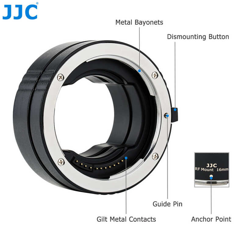 Δ ชุดแหวนท่อต่อขยาย JJC โฟกัสอัตโนมัติสำหรับ Canon R50 R7