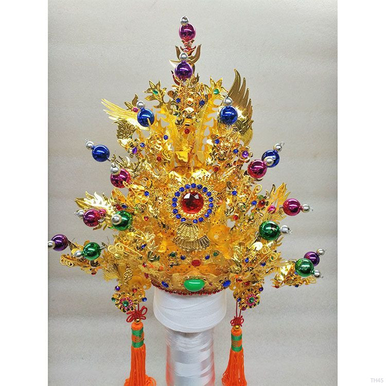 ♞,♘,♙เครื่องใช้พระพุทธรูปไต้หวันฝูเจี้ยนหมวกจอมพลแบบดั้งเดิมHingadaมีหมวกกันน็อกหมวกกันน็อกของพระเจ้า