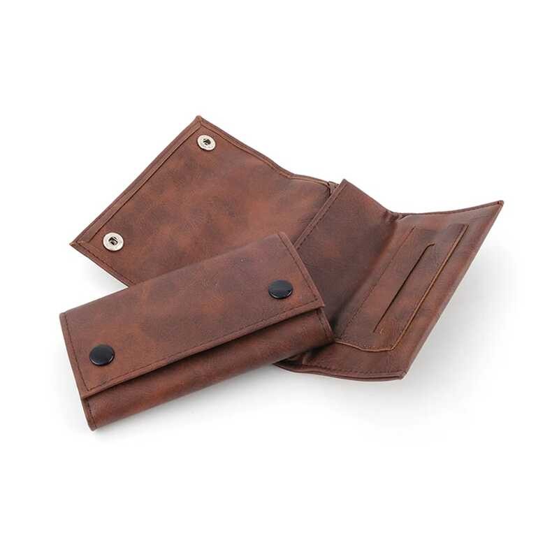 々 Leather Wallet Tobacco Herb Pouch Case Portable Smoking Pipe Cigarette Rolg Papers Storage Bag