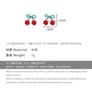 ต่างหูลูกปัดเชอร์รี่ สีตัดกัน หวานๆ ในสไตล์ใหม่ 2025