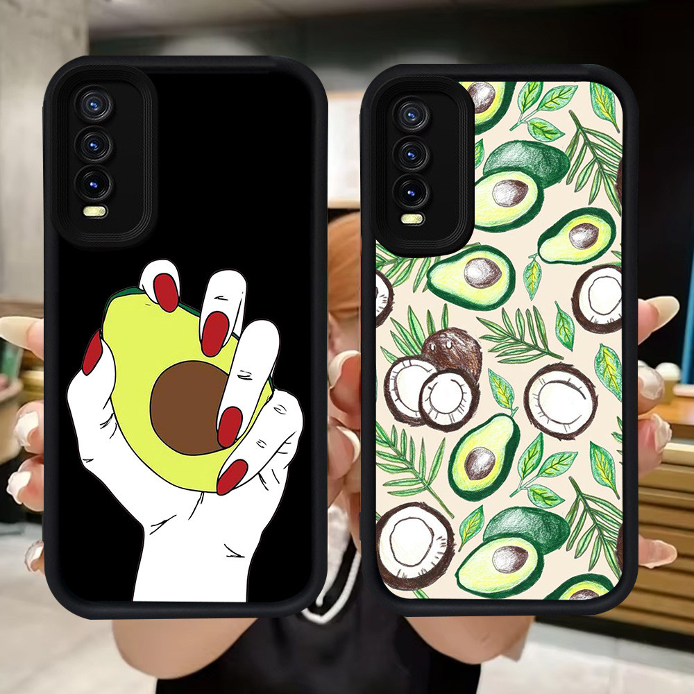 Q33 Avocado soft Casing สําหรับ VIVO Y12s Y11s Y400 Y20 Y66 Y20s V15 Y20i S1 Pro Y83 V17 V19 Neo