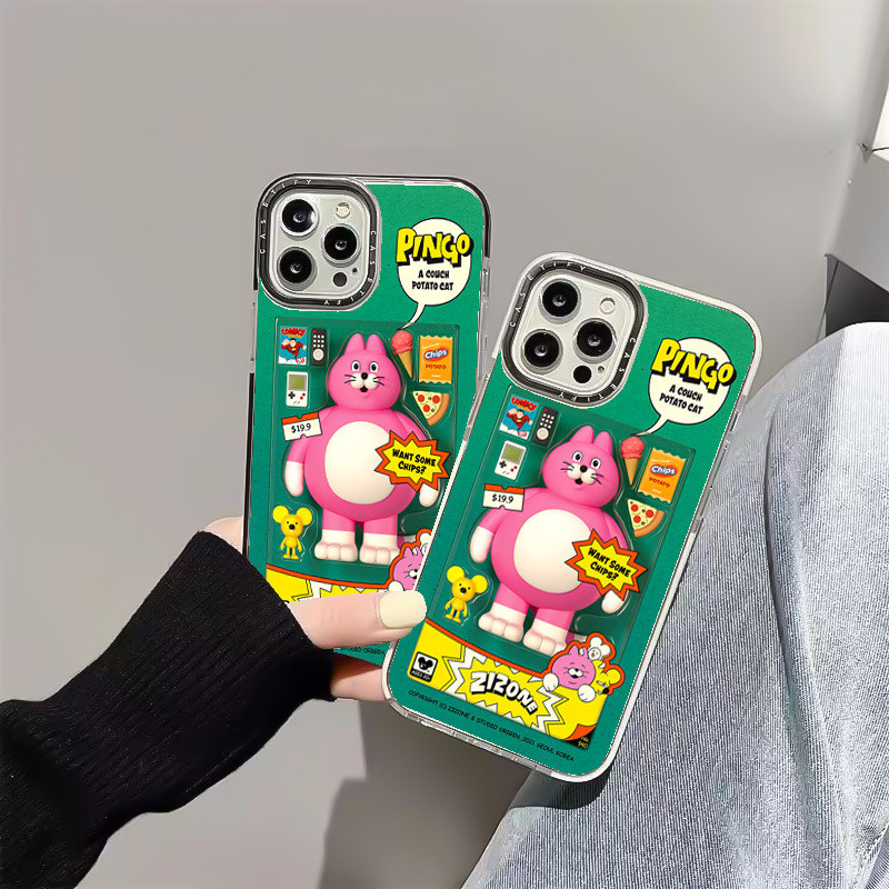การ์ตูน PINGO ของเล่น Z โดย ZIZONE สําหรับ IPhone 11 14 15 16ProMax 12 13 Mini ฝาครอบ X XR XS Max ซิ
