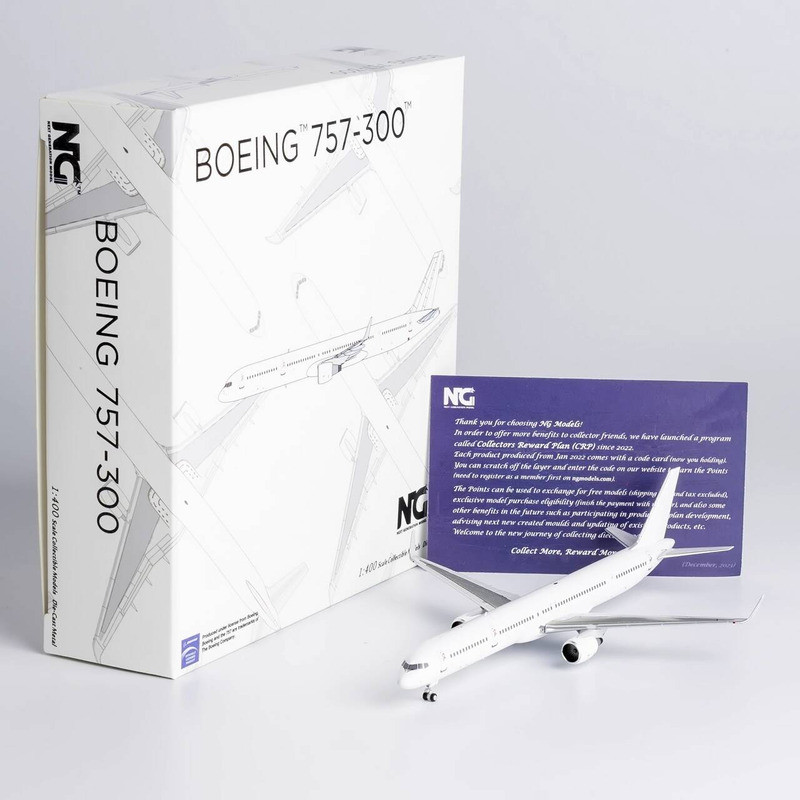 {ของเล่นสดใส} NG Models 1/400 White Aircraft Boeing Original Factory B757-300/w เครื่องบินโลหะโมเดลเ